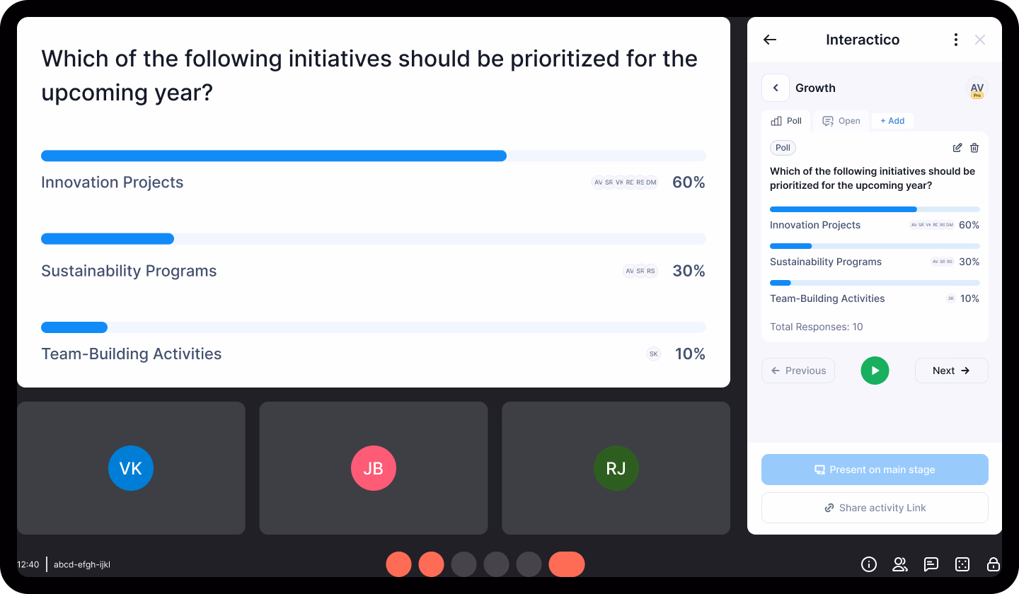 Interactico Poll Interface