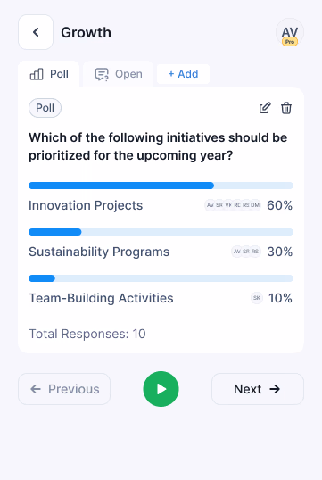 Interactive Poll Interface